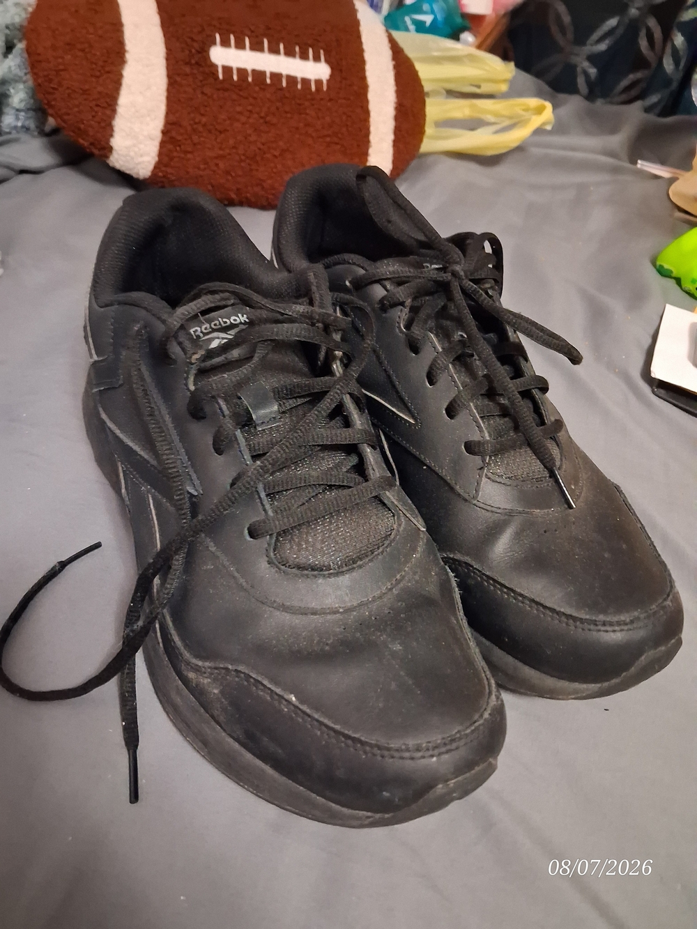 👟 Reebok DMX MAX Men’s All Black Walking Shoes Sneakers | Size 1